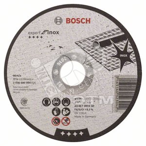Отрезной круг Expert for INOX 125 x 2мм, прямой | 2608600094 | BOSCH