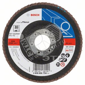Круг лепестк 115мм K80 PROF FOR METAL - BOSCH
