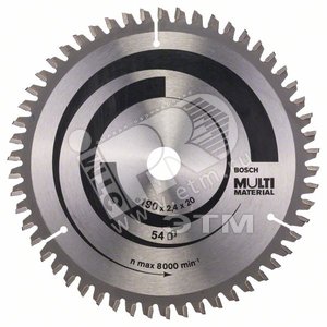 Диск циркулярный 190х20 54 Multi Material (2.608.640.508) - BOSCH