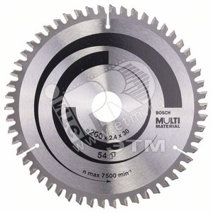 Диск циркулярный 200х30 54 Multi Material (2.608.640.510) - BOSCH