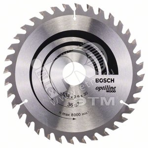 Диск циркулярный 184х30 36 OPTILINE (2.608.640.611) - BOSCH