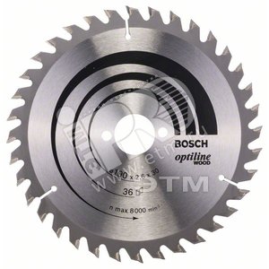 Пильный диск Optiline Wood 190х30 мм 36WZ | 2608640616 | BOSCH