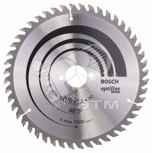 Пильный диск Optiline Wood 200х30 мм 48WZ | 2608640620 | BOSCH - BOSCH