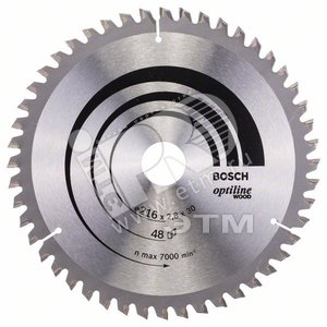 Диск циркулярный 216х30 48 OPTILINE (2.608.640.641) - BOSCH