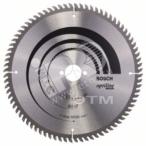 Циркулярный диск 250х30 80 OPTILINE - BOSCH