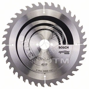 Циркулярный диск 250х30 40 OPTILINE - BOSCH