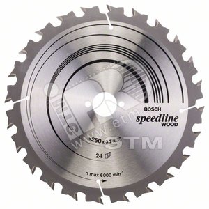 Пильный диск Speedline Wood 250х30 мм 24WZ | 2608640680 | BOSCH - BOSCH