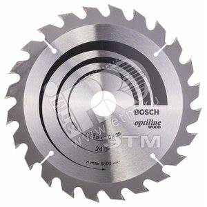 Пильный диск Optiline Wood 235х30 мм 24WZ | 2608640725 | BOSCH - BOSCH
