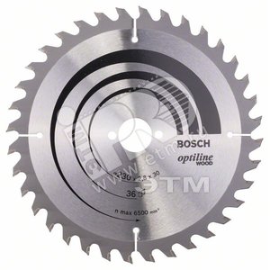 Пильный диск Optiline Wood 230х30 мм 36WZ | 2608640628 | BOSCH - BOSCH