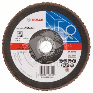Круг лепестк 180мм K40 PROF FOR METAL - BOSCH