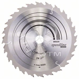 Пильный диск Speedline Wood 190х20 мм 24 по дереву | 2608640799 | BOSCH - BOSCH