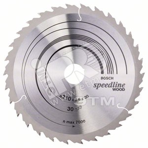 Пильный диск Speedline Wood 210х30 мм 30 по дереву | 2608640803 | BOSCH