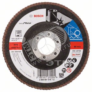 Круг лепестк 115мм K120 Best for Metal - BOSCH