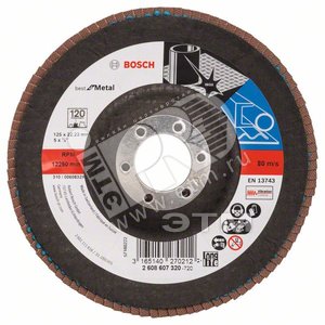 Круг лепестк 125мм K120 Best for Metal - BOSCH