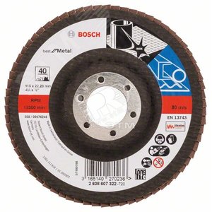 Круг лепестк 115мм K40 Best for Metal - BOSCH