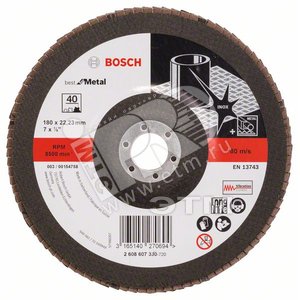 Круг лепестк 180мм K40 Best for Metal - BOSCH