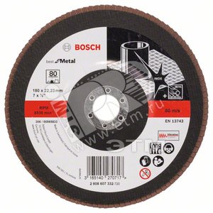 Круг лепестк 180мм K80 Best for Metal - BOSCH