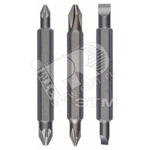 Бита 3шт Extra Hard двусторонние 60 мм Ph1/Pz1/S0.6x4.5 | 2607001745 | BOSCH - BOSCH