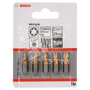 5 БИТ TORX10/15/20/25/30 25ММ TIN - BOSCH