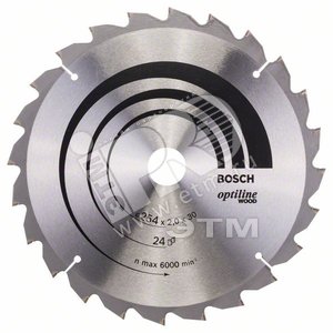 Пильный диск Optiline Wood 254х30х2.0 24 по дереву | 2608640434 | BOSCH - BOSCH