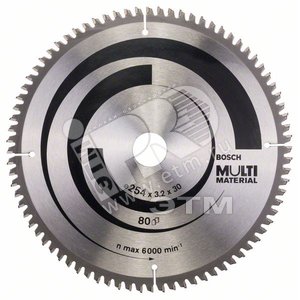 Пильный диск 254х30 мм 80 TR GCM 10 по алюминию Multi Material | 2608640450 | BOSCH - BOSCH