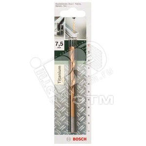 Сверло по металлу HSS-TIN СВЕРЛО МЕТ. 7.5x69x109 - BOSCH