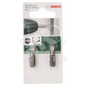 Бита 25мм прямой шлиц 1х5.5 XH (2шт) (2.609.255.910) - BOSCH