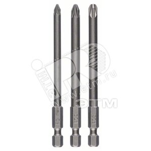Бита 89мм PZ1/2/3 XH SET (3шт) (2.609.255.969) - BOSCH