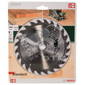 Пильный диск Standart 160X20/16 24 зуба | 2609256810 | BOSCH - BOSCH