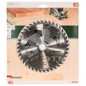 Диск циркулярный 190x30/20 40 Standard (2.609.256.821) - BOSCH