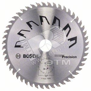 Циркулярный диск Precision 210x30 48 зубьев | 2609256873 | BOSCH - BOSCH