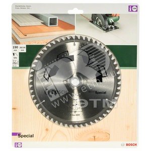 Циркулярный диск SPECIAL 190x20 54 зуба | 2609256891 | BOSCH - BOSCH