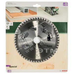 Циркулярный диск SPECIAL 190x30 54 зуба | 2609256892 | BOSCH - BOSCH