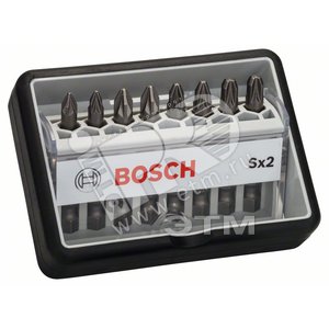 Набор бит Extra Hard 8 шт Robust Line Pz1 (2шт), Pz2 (4шт), Pz3 (2шт) 49 мм | 2607002557 | BOSCH