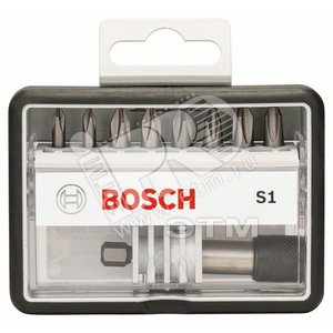 Набор бит Extra Hard 8 шт Robust Line Ph1/2/3 25 мм + держатель | 2607002560 | BOSCH - BOSCH