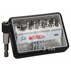 Набор бит Extra Hard 12 шт Robust Line Ph/Pz/T/S 25 мм + держатель | 2607002566 | BOSCH
