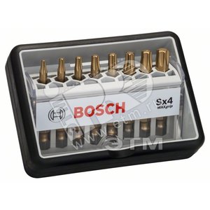 Набор бит Max Grip 8 шт Robust Line T8/10/15/20/25/27/30/40 49 мм | 2607002573 | BOSCH