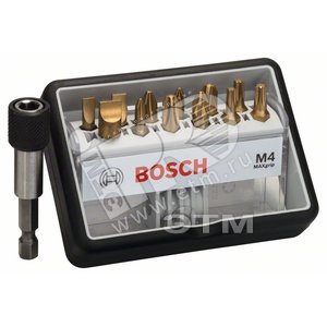 Набор бит Max Grip 12 шт Robust Line Ph/Pz/T/S 25 мм + держатель | 2607002580 | BOSCH
