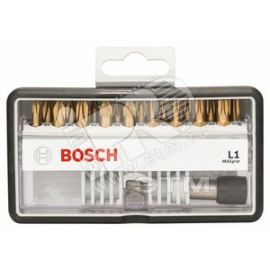 Набор бит Max Grip 18 шт Robust Line Ph/Pz/T 25 мм + держатель | 2607002581 | BOSCH