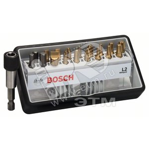 Набор бит Max Grip 18 шт Robust Line Ph/Pz/T/S/Hex 25 мм + держатель | 2607002582 | BOSCH