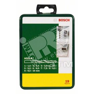 Набор сверл HSS-R 19 шт D1-10 | 2607019435 | BOSCH