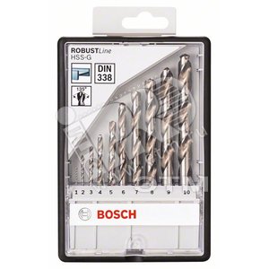 Набор сверл HSS-G 10 шт Robust Line D1-10 | 2607010535 | BOSCH - BOSCH