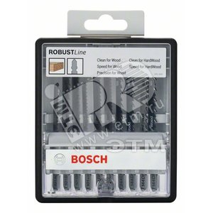 Пилки для лобзика 10шт Robust Line, Wood Expert, с T-образным хвостовиком | 2607010540 | BOSCH