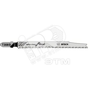 Пилки для лобзика 5шт Т 308 В Extra-clean for Wood, HCS | 2608663751 | BOSCH