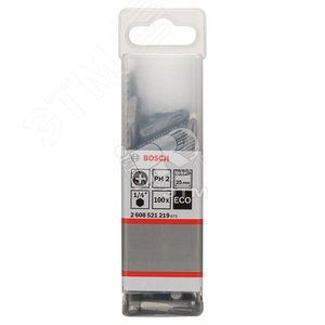 Бита 100шт Ph2 25MM ECO | 2608521219 | BOSCH