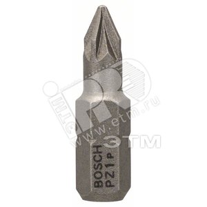 Бита 25мм PZ1 шестигранный хвостовик 1/4 ECO (100шт) (2.608.521.221) - BOSCH