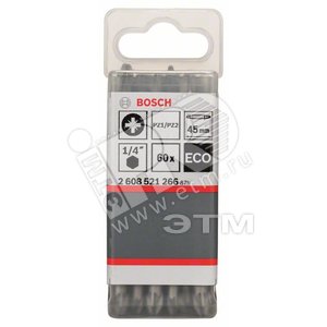 60 БИТ ДВУСТОРОННИХ PZ2/PZ1 45ММ ECO - BOSCH