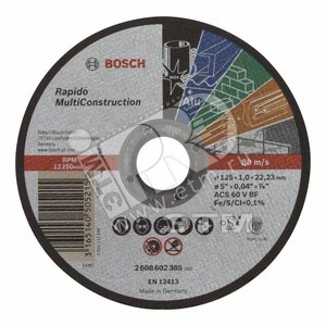 Круг отрезной Multi Construction 125х1мм (2.608.602.385)