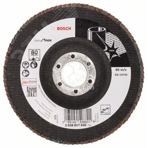 1 ЛЕПЕСТК.КРУГ НЕРЖ.125мм K80 B.f.Inox - BOSCH