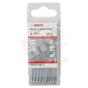 10 сверл CYL-9 MultiConstr 4x40x75 мм - BOSCH